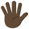 Raised Hand With Fingers Splayed - Black emoji on Emojione